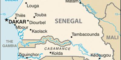 Karta Senegala i okolnih zemalja