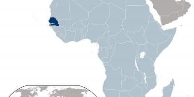 Karta lokacije, Senegal na svijet